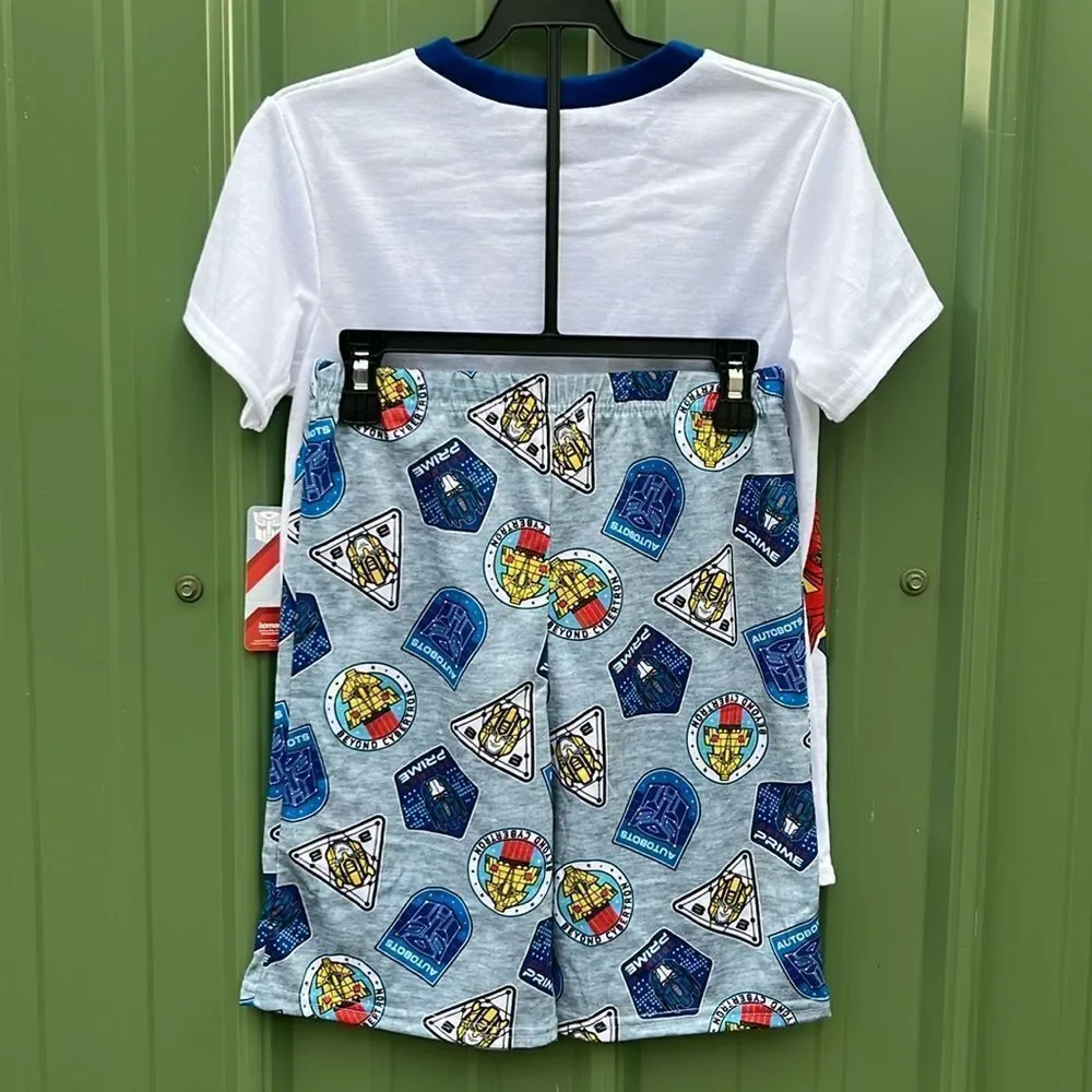 SpongeBob & Transformers Graphic Print Tee & Shorts Sleep 2, 2-Piece Sets Size M